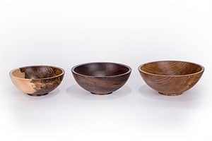 Handmade wood salad bowls 11, 12, & 13 inches
